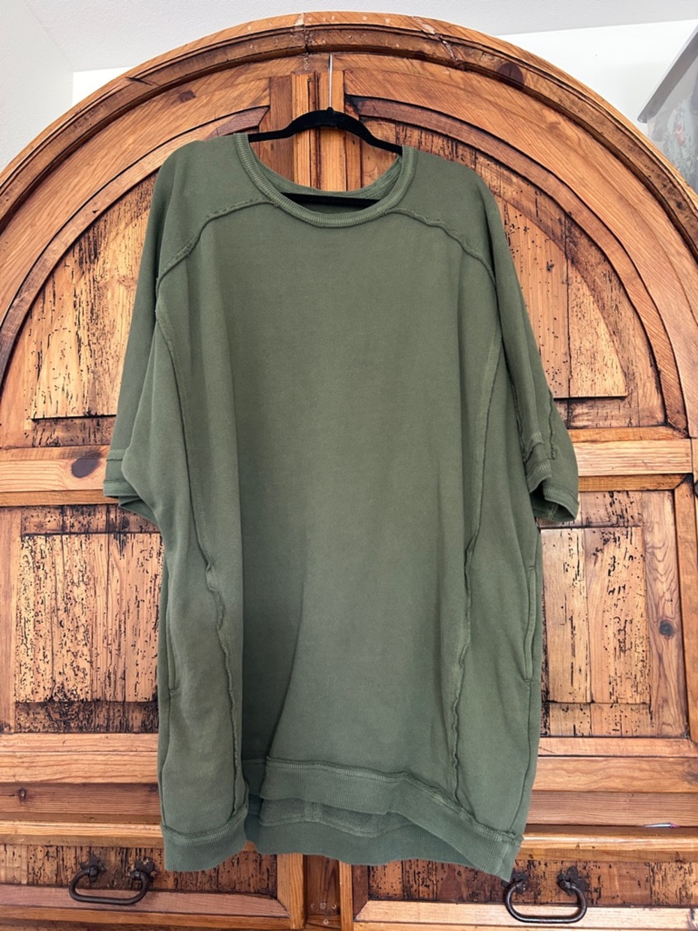 Free People Mari Muscle Pullover Sweater Tunic Top Shirt Green - Picture 4 of 8